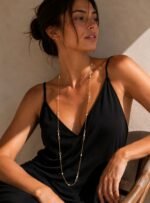 Collar Majestic de Perlas Blancas y Cristales en Oro 16k - Imagen 5