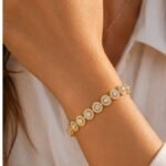 Pulsera Angelic Tennis con Cristales Transparentes en Baño de Oro - Imagen 2