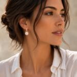 Pendientes Angelicales Círculo con Cristales Transparentes en Oro Rosa - Imagen 5