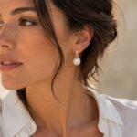 Pendientes Angelicales Círculo con Cristales Transparentes en Oro Rosa - Imagen 6